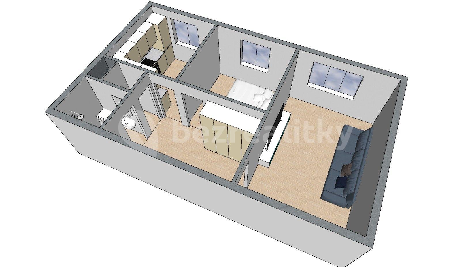 Pronájem bytu 2+1 52 m², Nýdecká, Praha, Praha