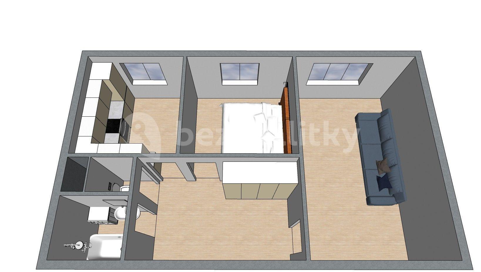 Pronájem bytu 2+1 52 m², Nýdecká, Praha, Praha