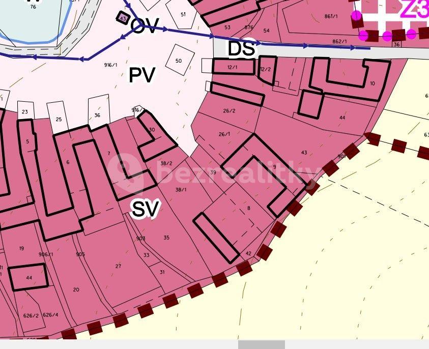 Prodej pozemku 800 m², Počátky, Kraj Vysočina