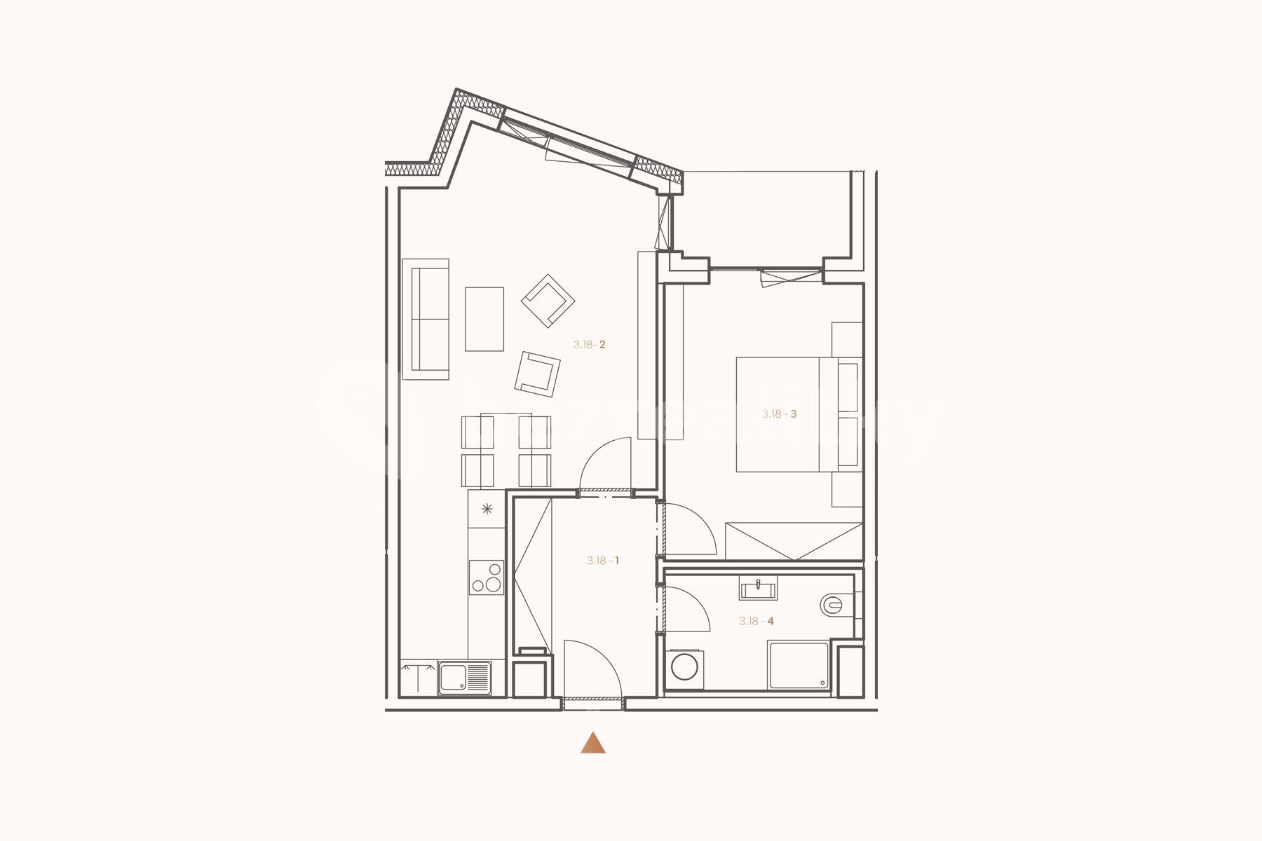 Prodej bytu 2+kk 59 m², Boloňská, Praha, Praha