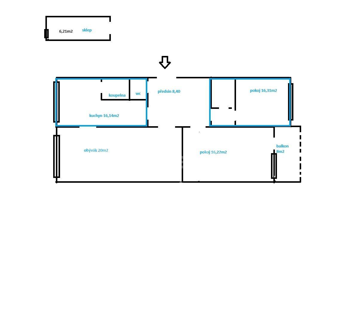 Prodej bytu 3+1 91 m², Ečerova, Brno, Jihomoravský kraj