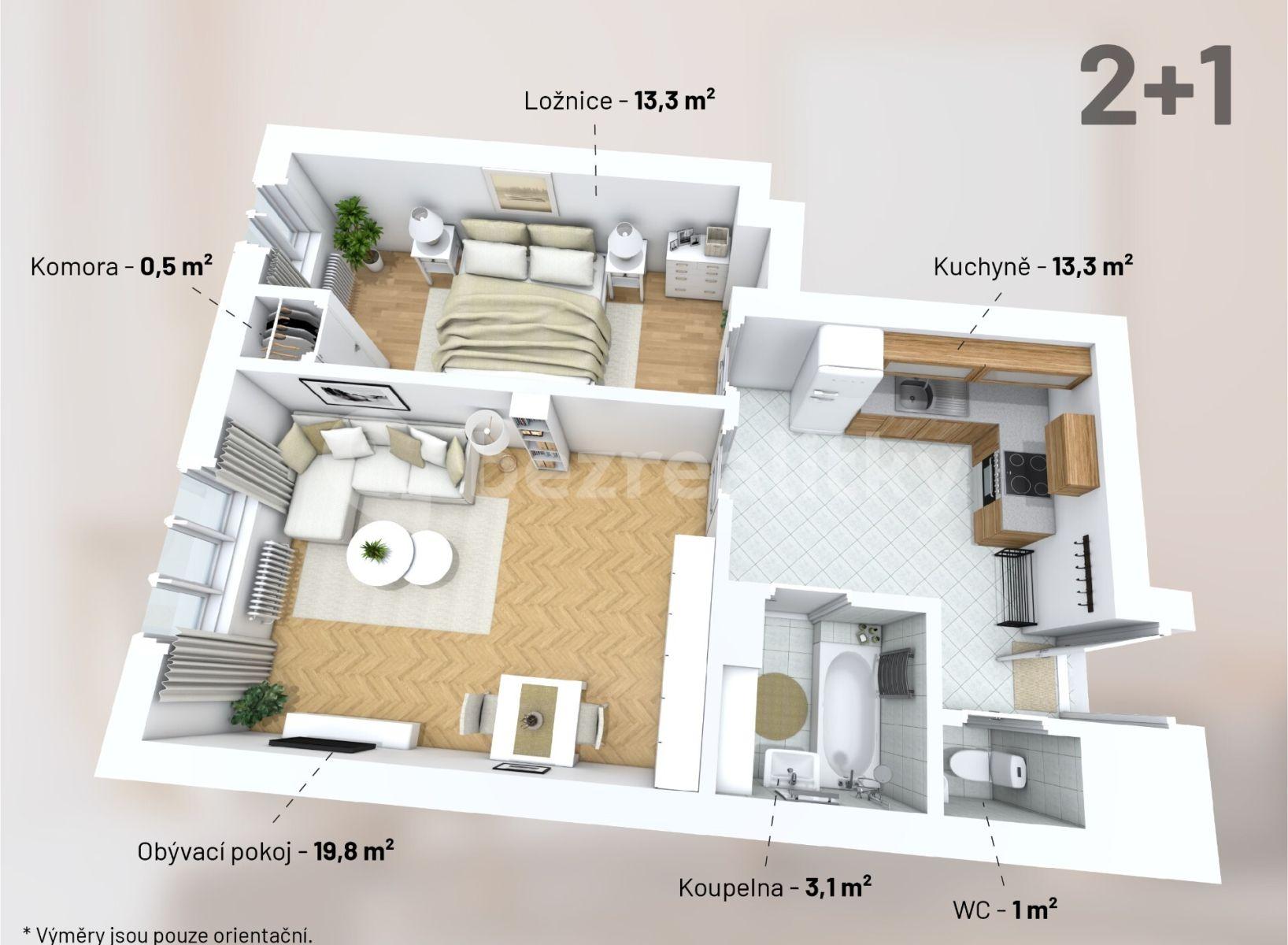 Prodej bytu 2+1 52 m², Tolstého, Praha, Praha