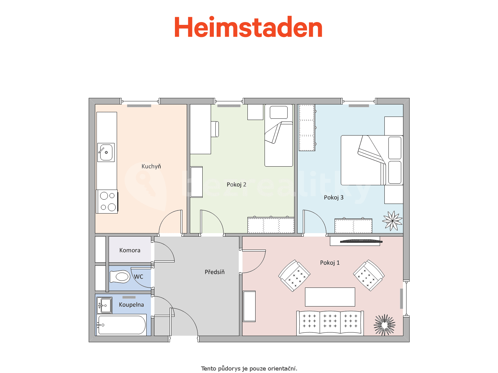 Pronájem bytu 3+1 64 m², Studentská, Karviná, Moravskoslezský kraj