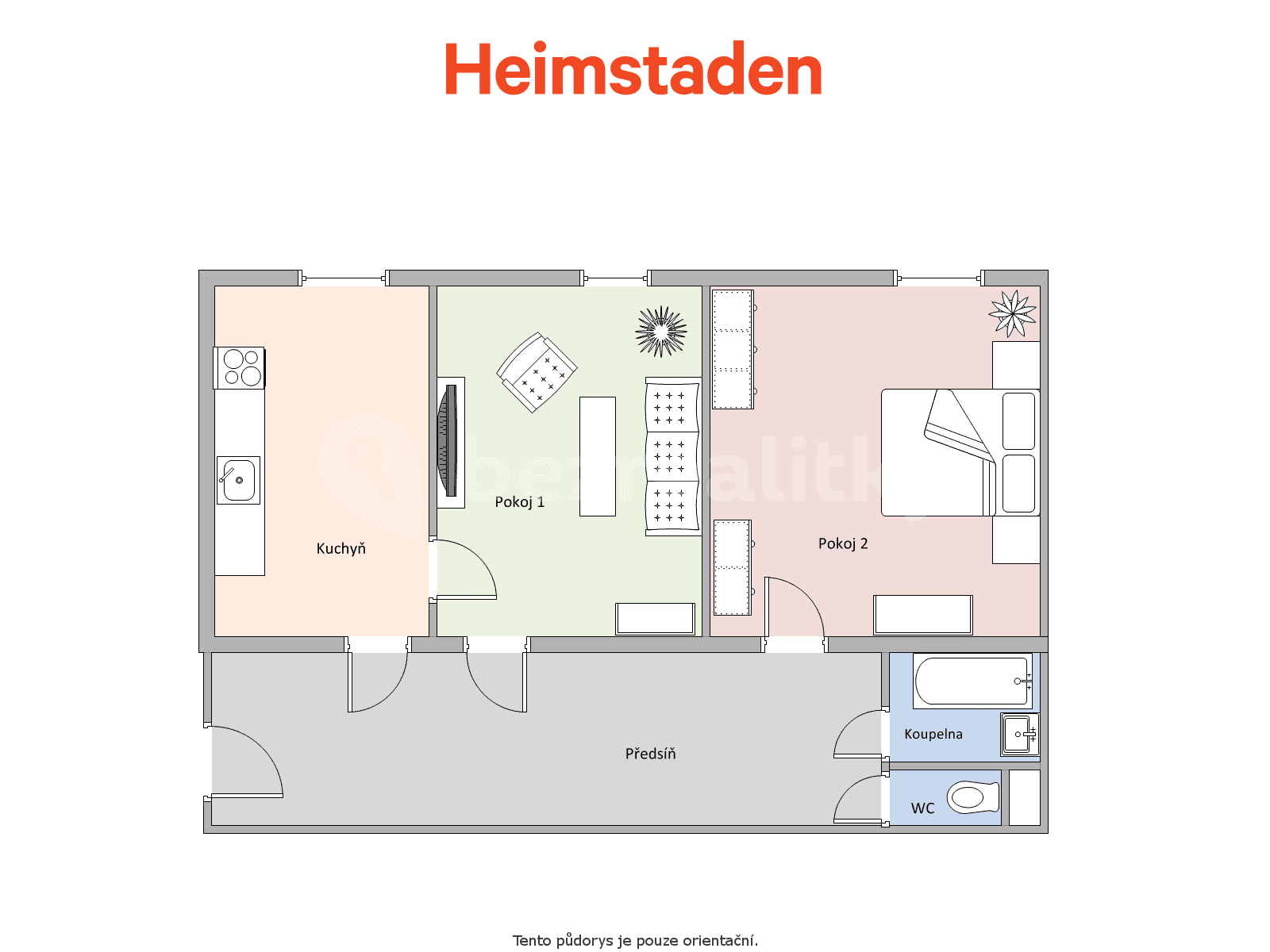 Pronájem bytu 2+1 58 m², 1. máje, Hlučín, Moravskoslezský kraj