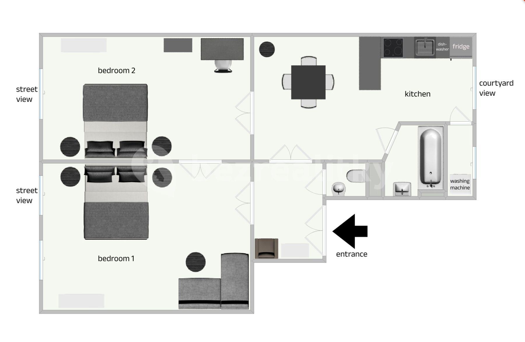 Pronájem bytu 2+1 90 m², Blanická, Praha, Praha