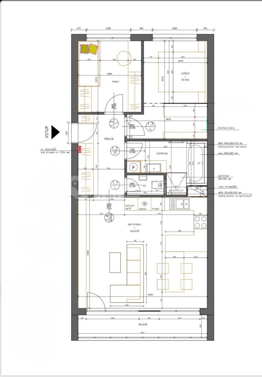 Prodej bytu 3+kk 77 m², Novodvorská, Praha, Praha