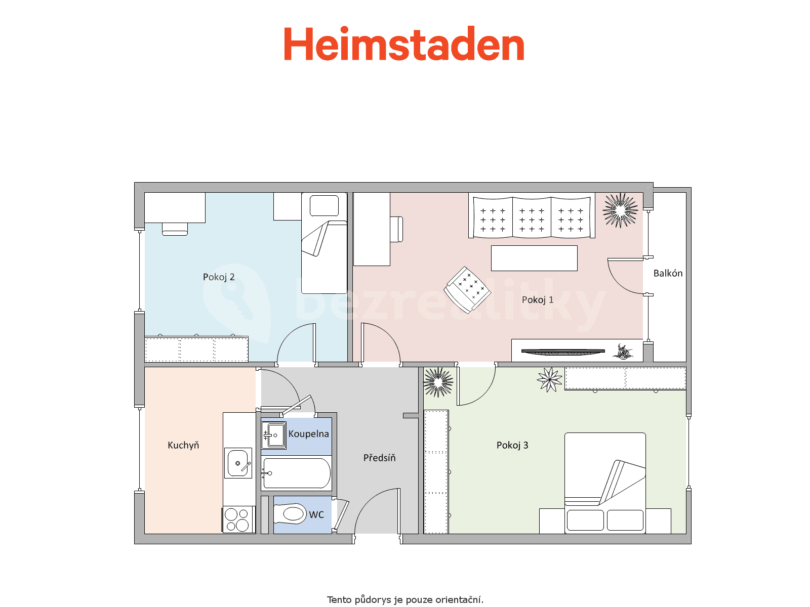 Pronájem bytu 3+1 69 m², Kapitána Nálepky, Havířov, Moravskoslezský kraj