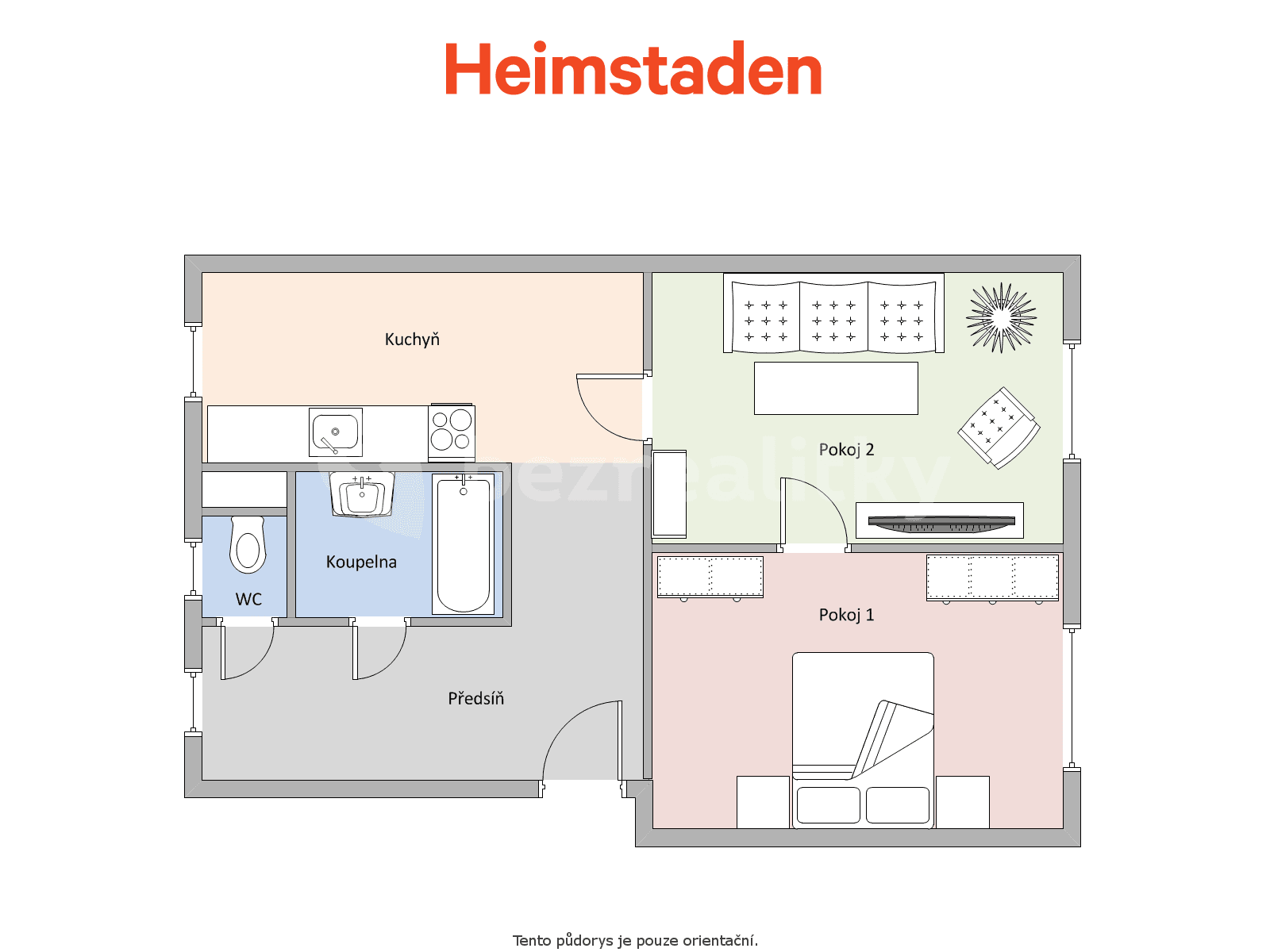 Pronájem bytu 2+1 49 m², Ruská, Karviná, Moravskoslezský kraj