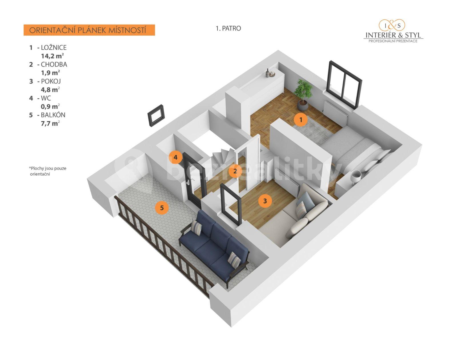 Prodej chaty, chalupy 73 m², pozemek 2.684 m², K Březině, Hrusice, Středočeský kraj