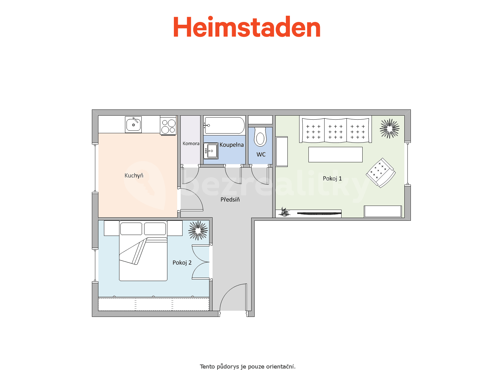 Pronájem bytu 2+1 55 m², Radniční, Havířov, Moravskoslezský kraj