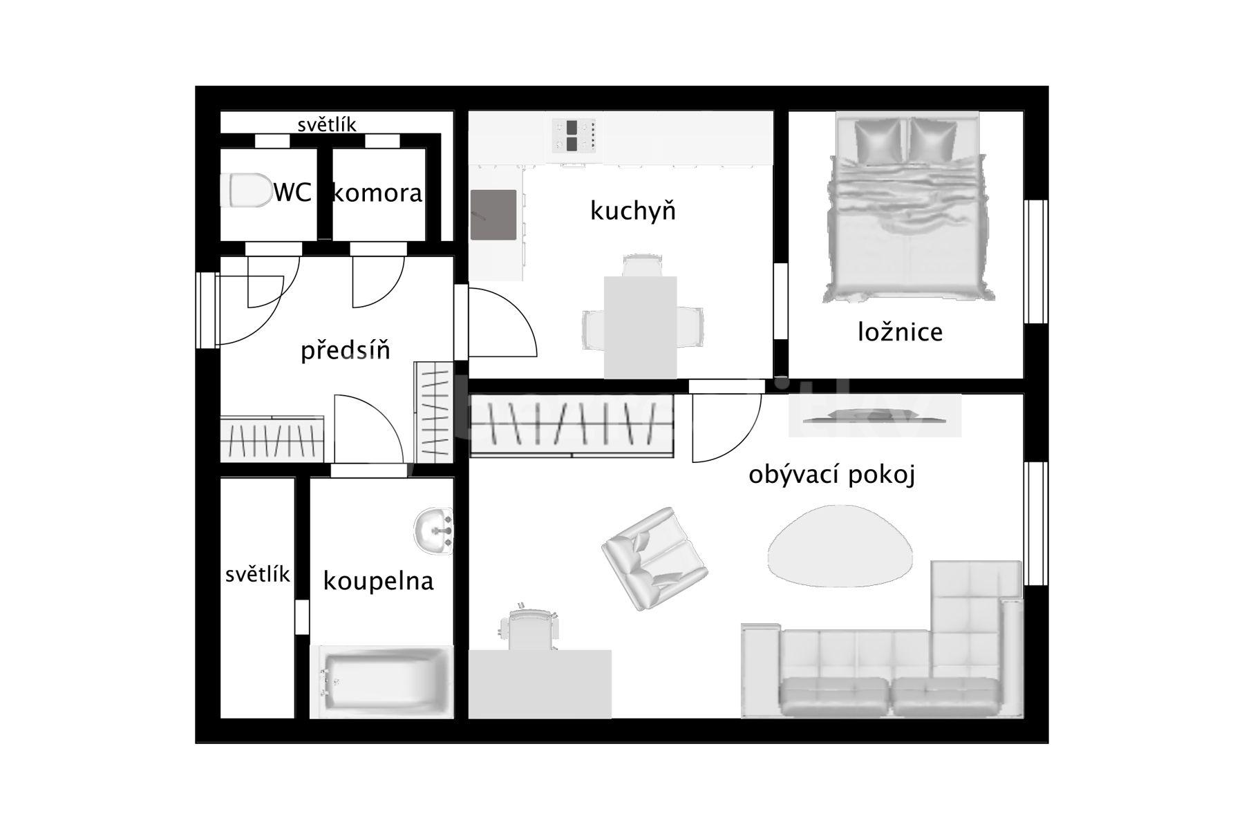 Prodej bytu 2+1 54 m², U Výstaviště, Praha, Praha