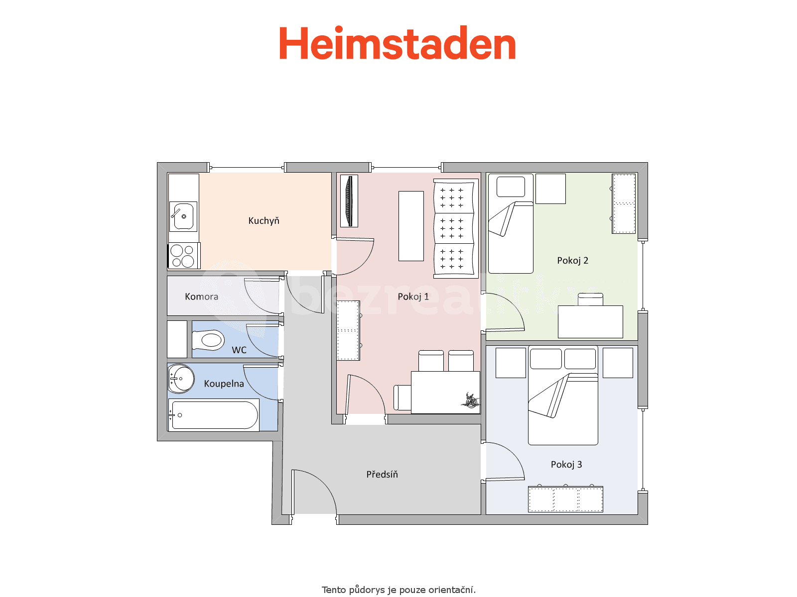 Pronájem bytu 3+1 70 m², tř. Osvobození, Karviná, Moravskoslezský kraj