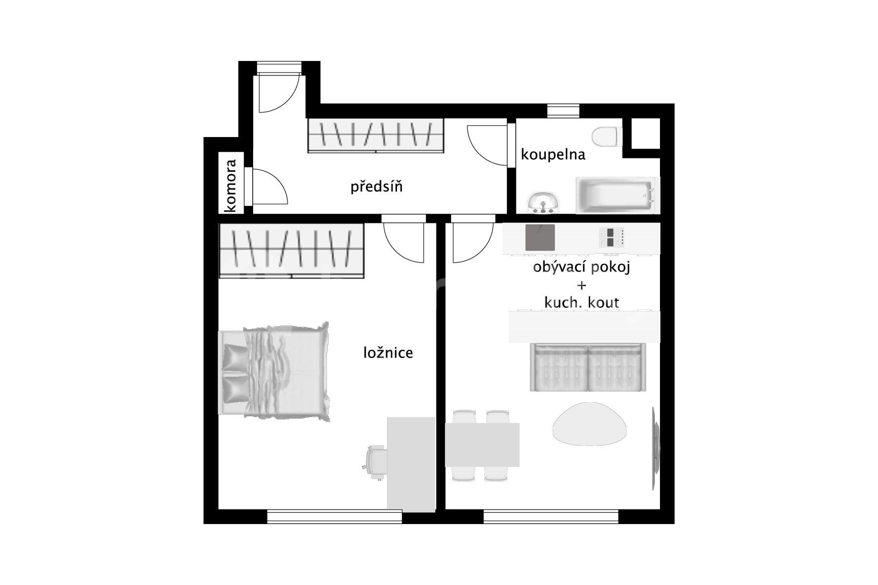 Prodej bytu 2+kk 58 m², Sokolovská, Praha, Praha