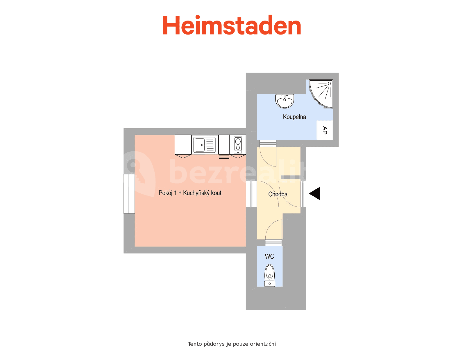 Pronájem bytu 1+kk 21 m², Vardasova, Havířov, Moravskoslezský kraj