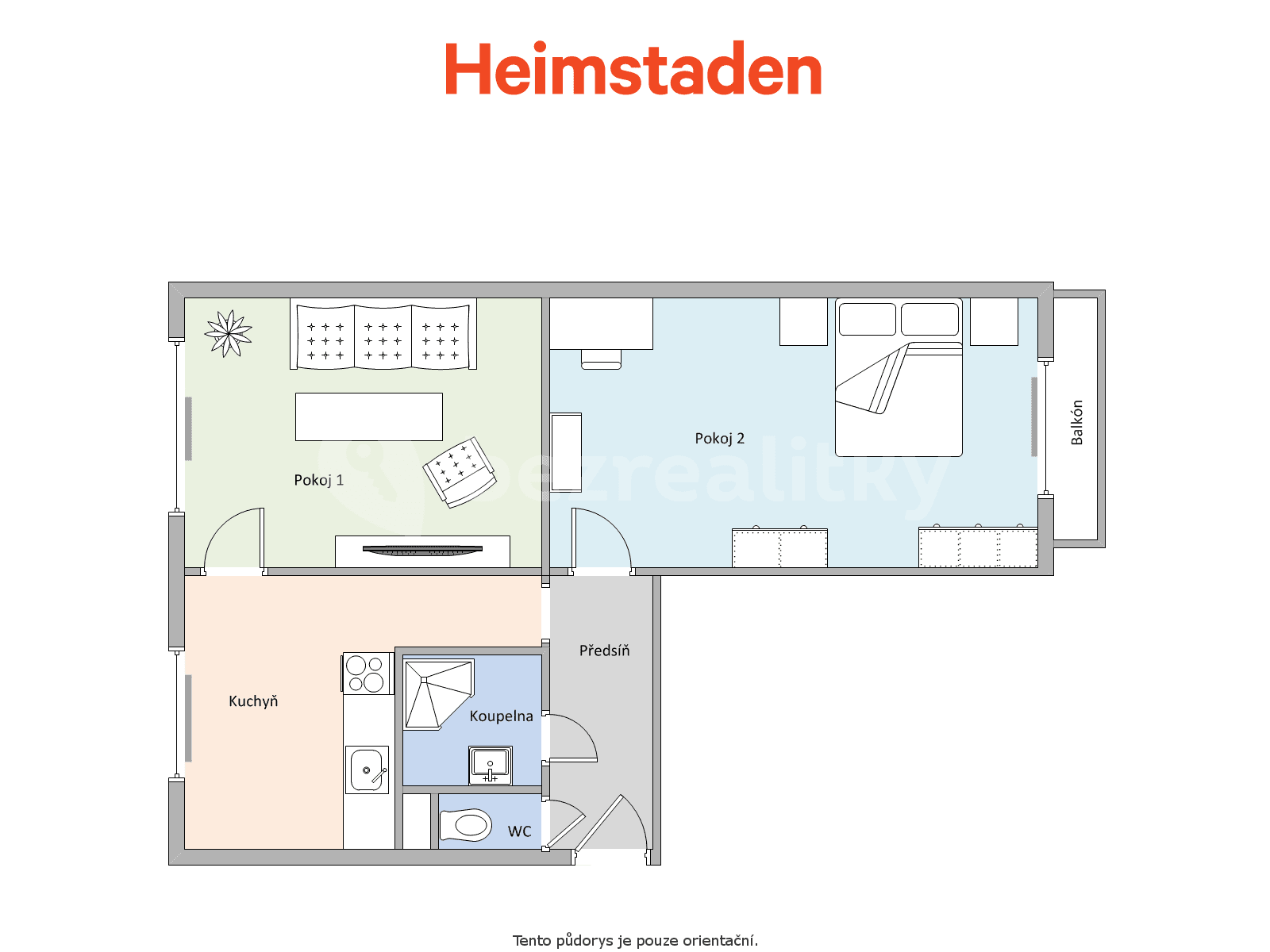 Pronájem bytu 2+1 52 m², Ruská, Karviná, Moravskoslezský kraj