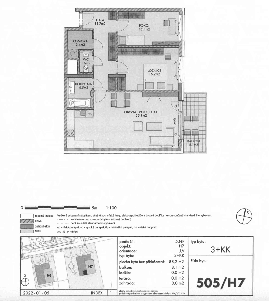 Prodej bytu 3+kk 96 m², Kardausova, Praha, Praha