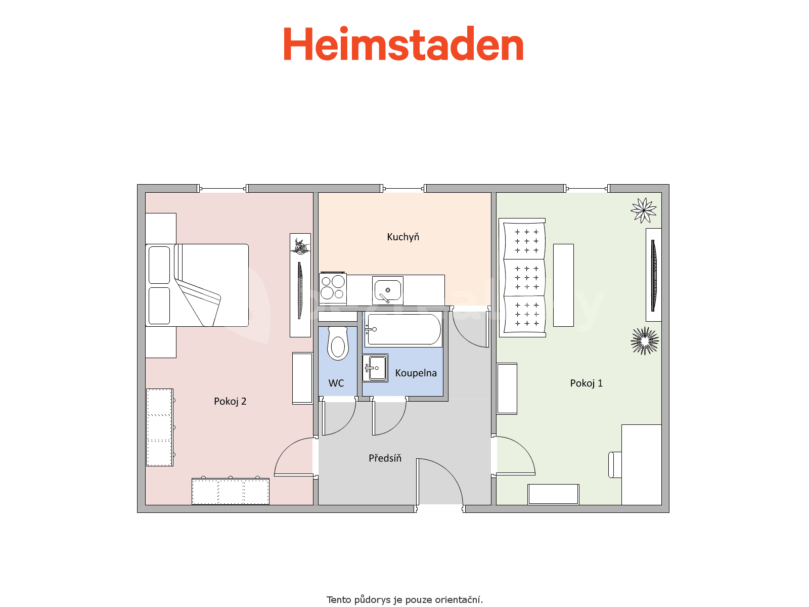 Pronájem bytu 2+1 54 m², Nedbalova, Karviná, Moravskoslezský kraj