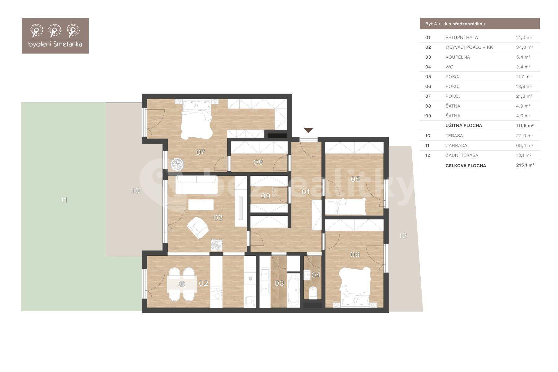 Prodej bytu 4+kk 112 m², Mezilehlá, Praha, Praha