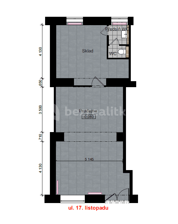 Pronájem kanceláře 67 m², 17. listopadu, Ostrava, Moravskoslezský kraj