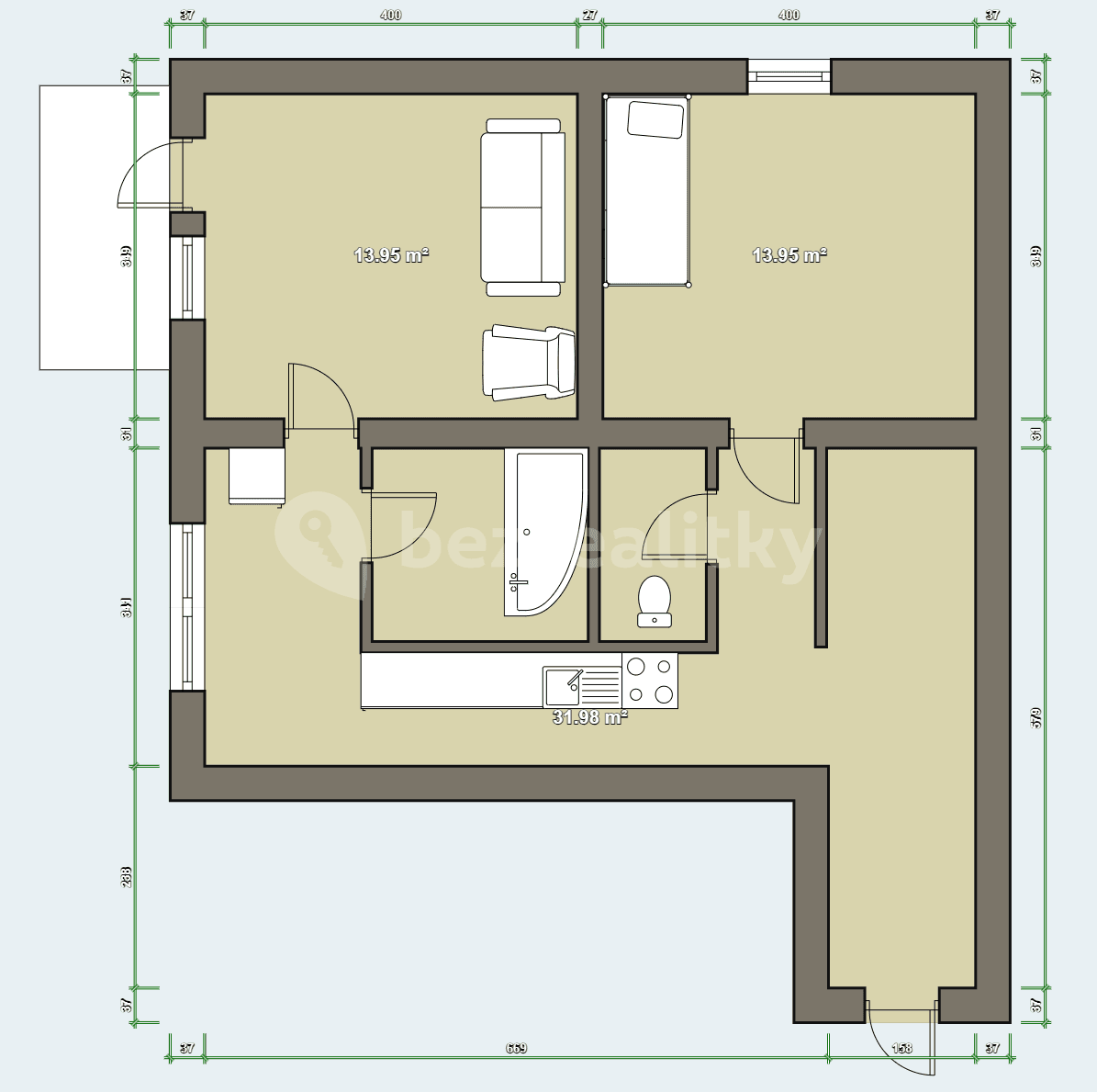 Prodej bytu 2+1 57 m², Obránců míru, Třebíč, Kraj Vysočina