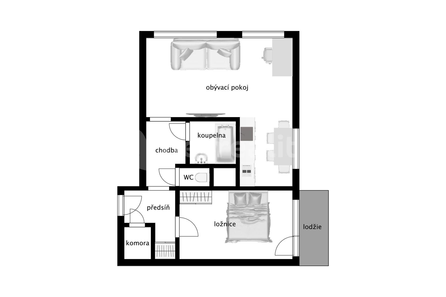 Prodej bytu 2+1 55 m², Jablonecká, Praha, Praha