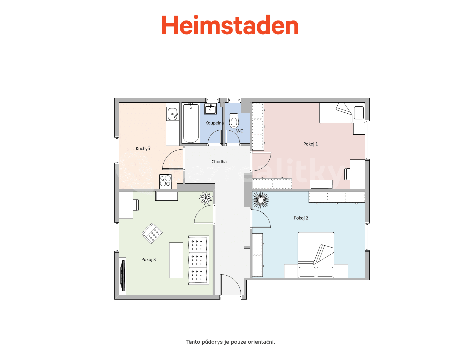 Pronájem bytu 3+1 75 m², Václavovická, Šenov, Moravskoslezský kraj