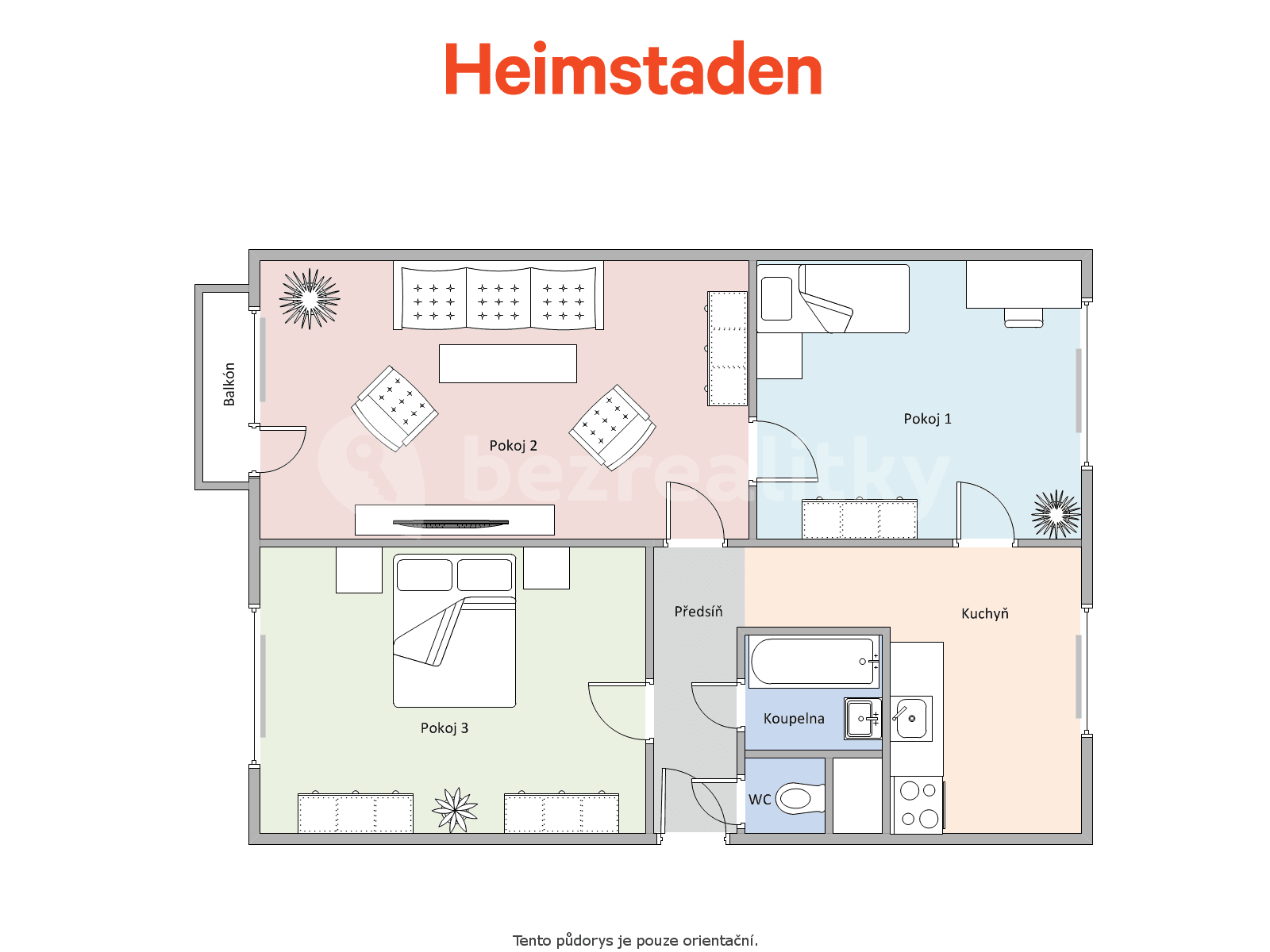 Pronájem bytu 3+1 69 m², Nedbalova, Karviná, Moravskoslezský kraj