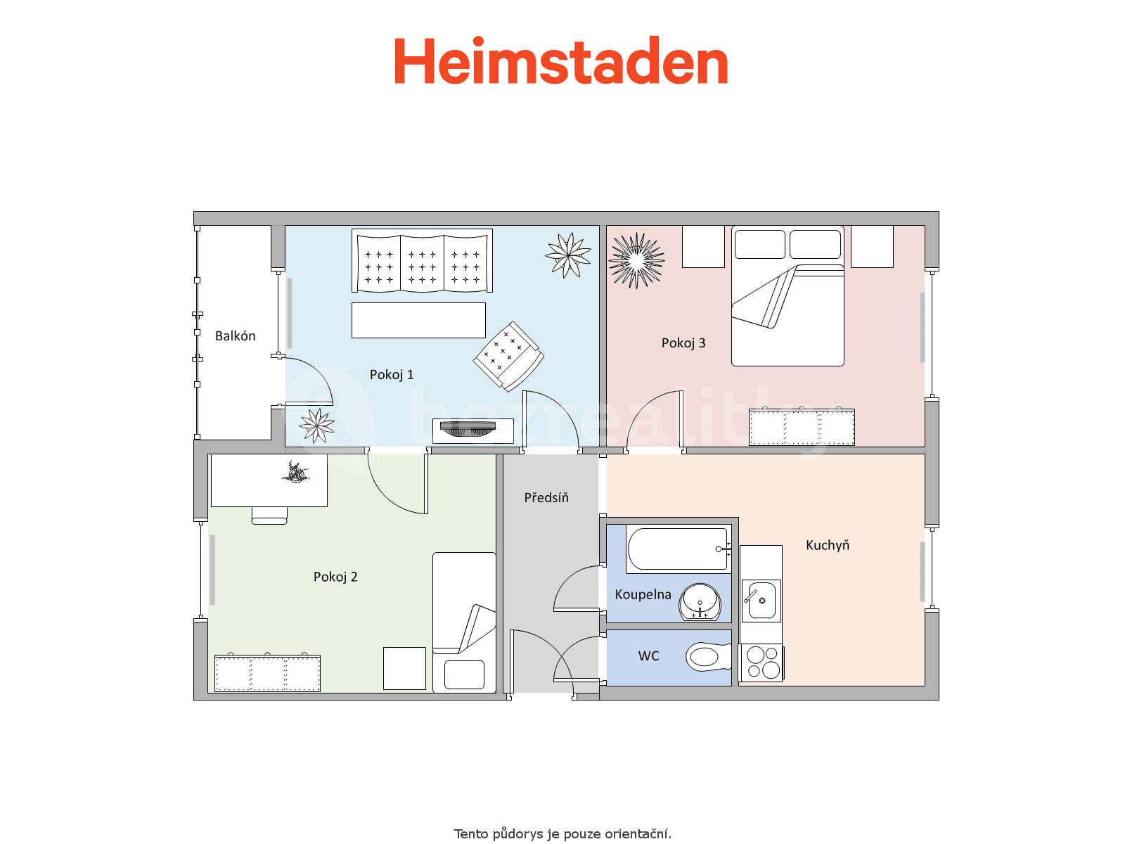 Pronájem bytu 3+1 69 m², Holubova, Karviná, Moravskoslezský kraj