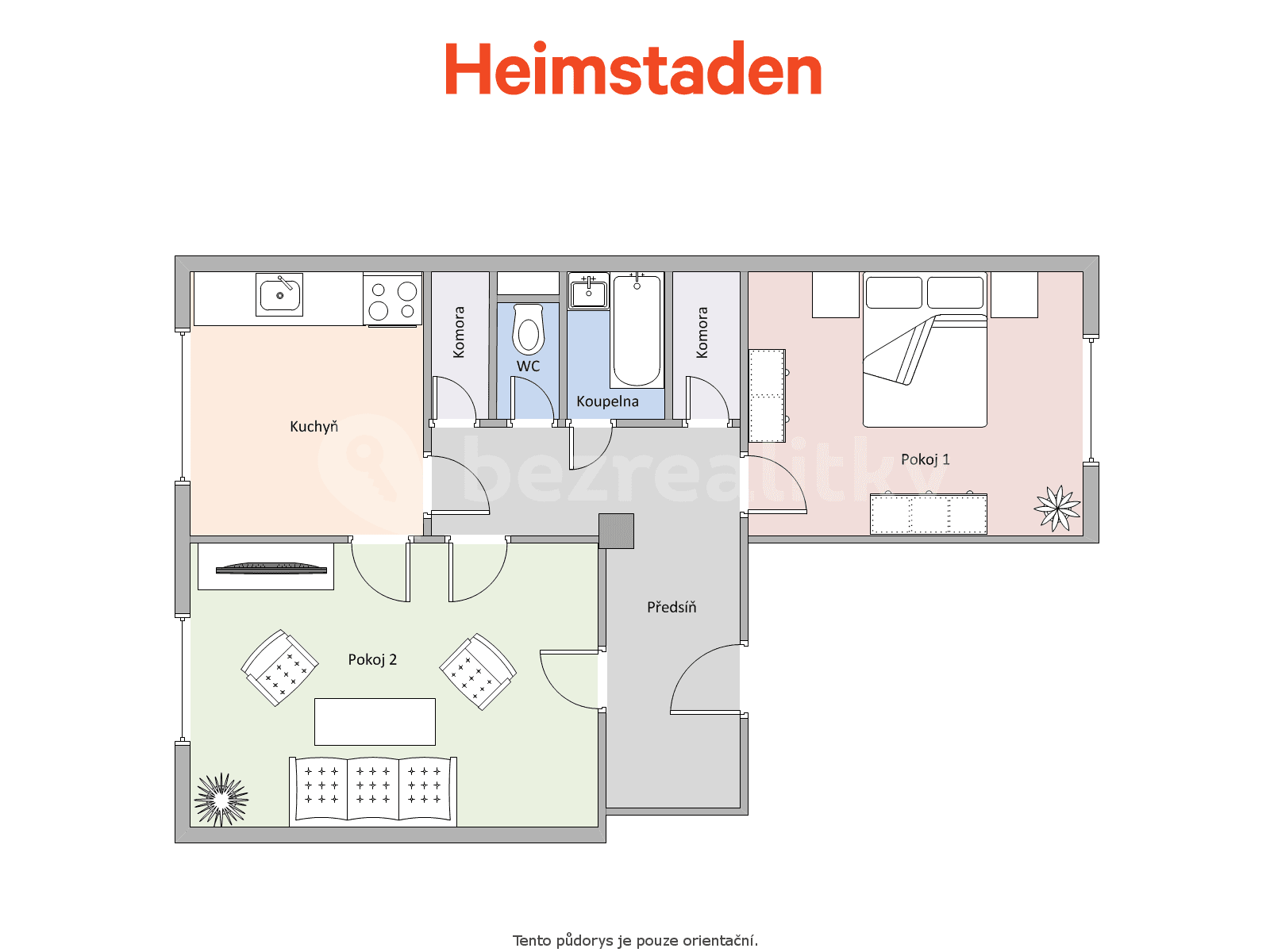 Pronájem bytu 2+1 54 m², tř. Osvobození, Karviná, Moravskoslezský kraj