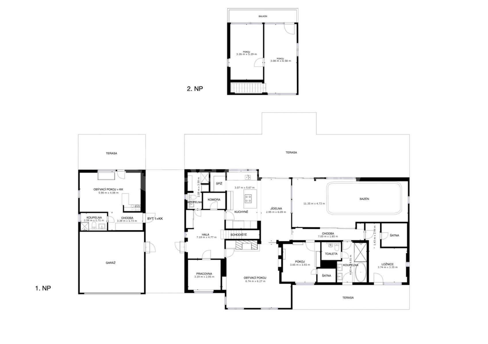 Prodej domu 340 m², pozemek 3.500 m², Českobrodská, Mukařov, Středočeský kraj