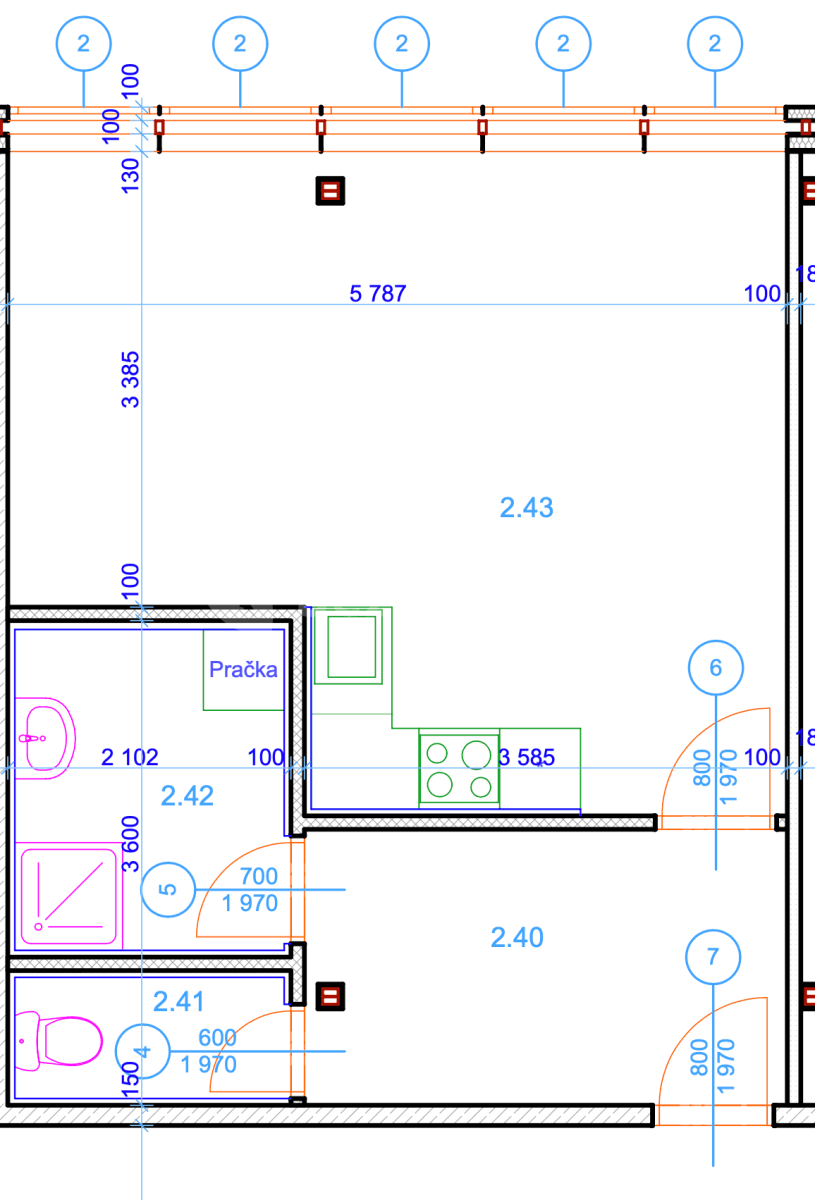 Pronájem bytu 1+kk 40 m², Adámkova třída, Hlinsko, Pardubický kraj