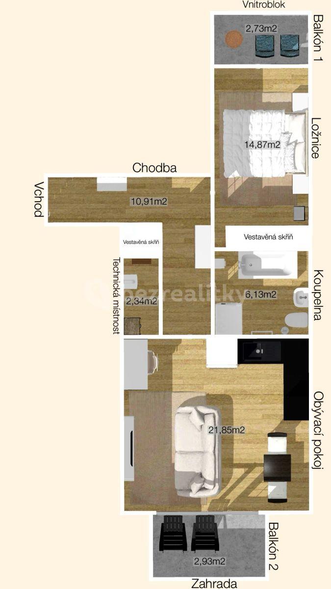 Prodej bytu 2+kk 62 m², Chlupáčova, Praha, Praha