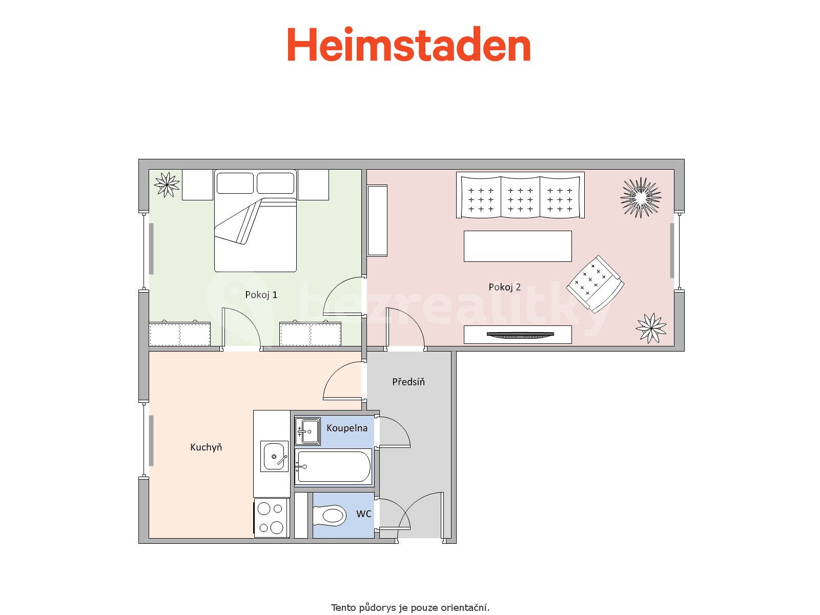 Pronájem bytu 2+1 50 m², Národní třída, Havířov, Moravskoslezský kraj