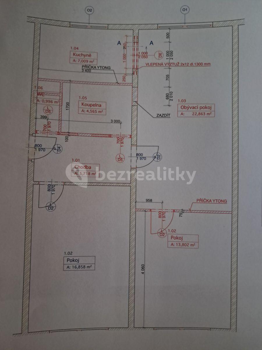 Pronájem bytu 3+1 72 m², Nad Alejí, Praha, Praha