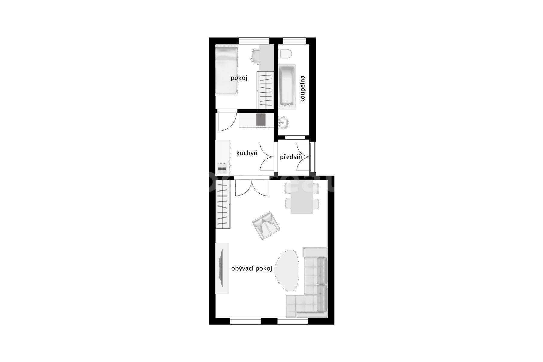 Prodej bytu 2+1 47 m², B. Smetany, České Budějovice, Jihočeský kraj