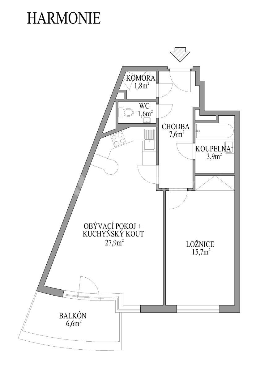 Pronájem bytu 2+kk 65 m², Praha, Praha