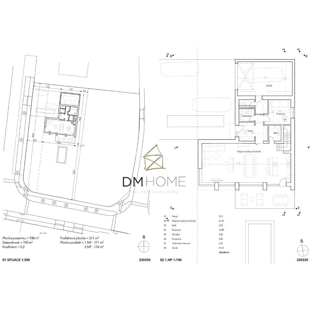 Prodej domu 219 m², pozemek 938 m², V Hlinišťatech, Vysoký Újezd, Středočeský kraj