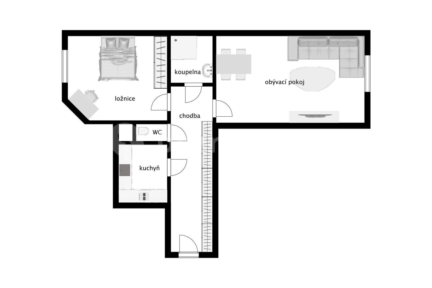 Prodej bytu 2+1 53 m², Komunardů, Praha, Praha