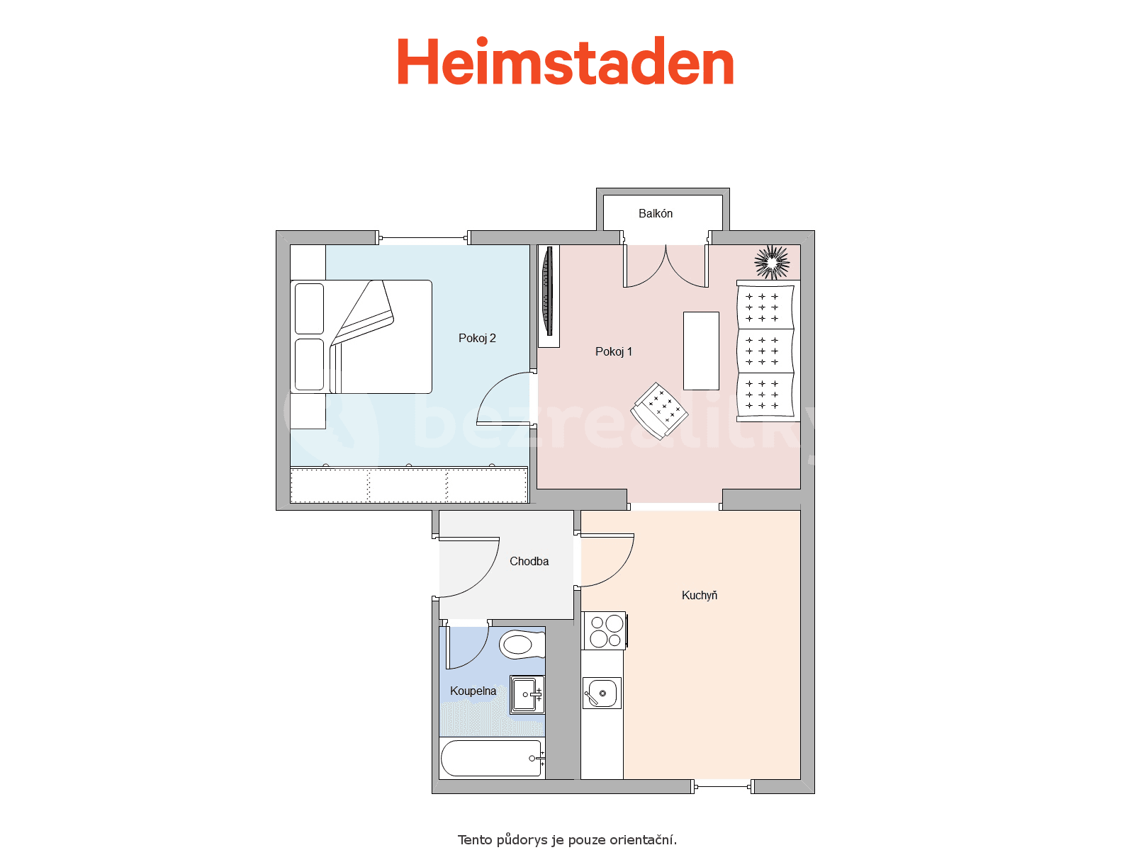 Pronájem bytu 2+1 48 m², Severní, Hlučín, Moravskoslezský kraj