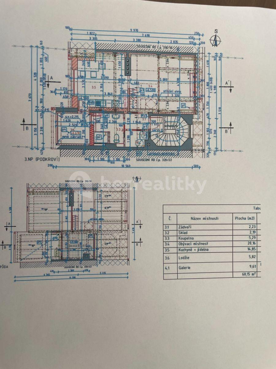 Pronájem bytu 2+kk 60 m², B. Němcové, České Budějovice, Jihočeský kraj