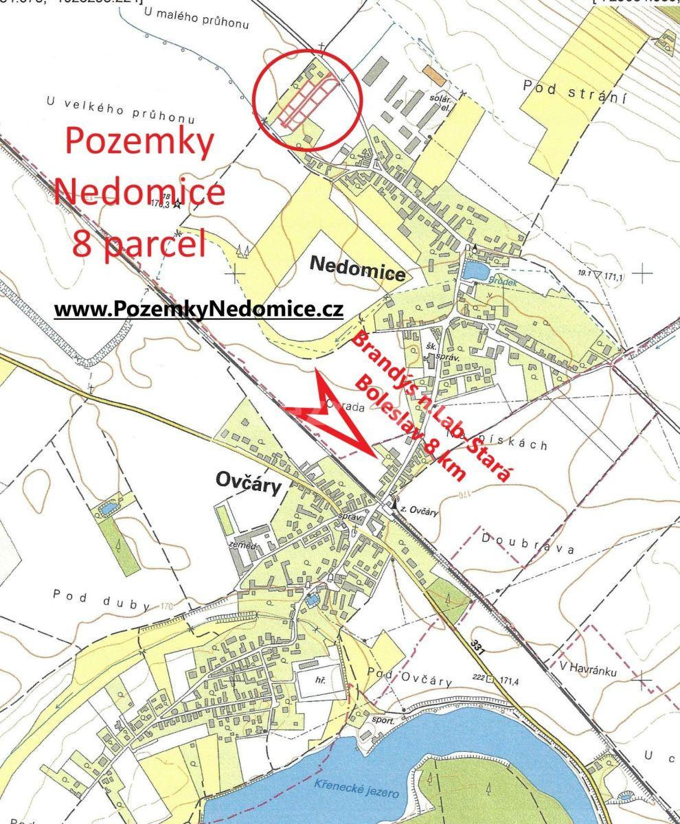 Prodej pozemku 803 m², Nedomice, Středočeský kraj