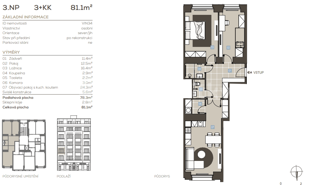 Prodej bytu 3+kk 78 m², Vinohradská, Praha, Praha