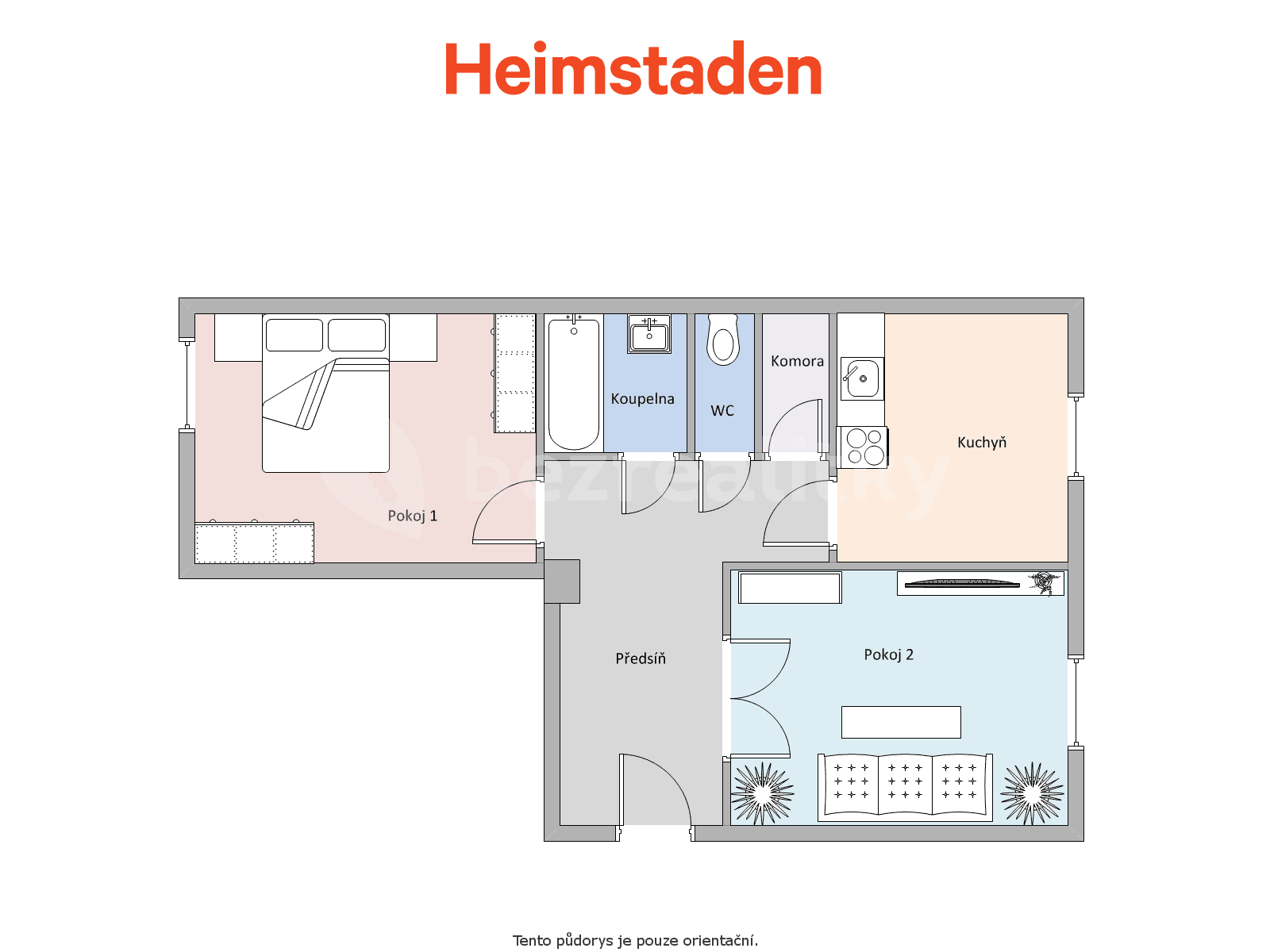 Pronájem bytu 2+1 55 m², Nedbalova, Havířov, Moravskoslezský kraj