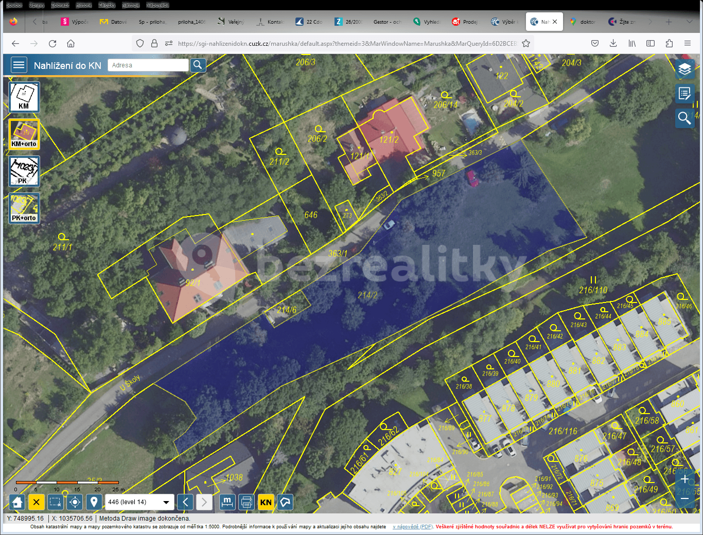 Prodej pozemku 2.358 m², U Školy, Statenice, Středočeský kraj