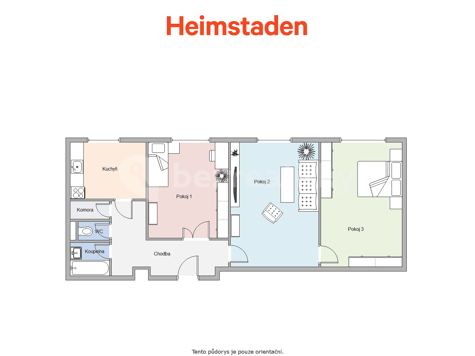 Pronájem bytu 3+1 74 m², Rossenbergových, Havířov, Moravskoslezský kraj