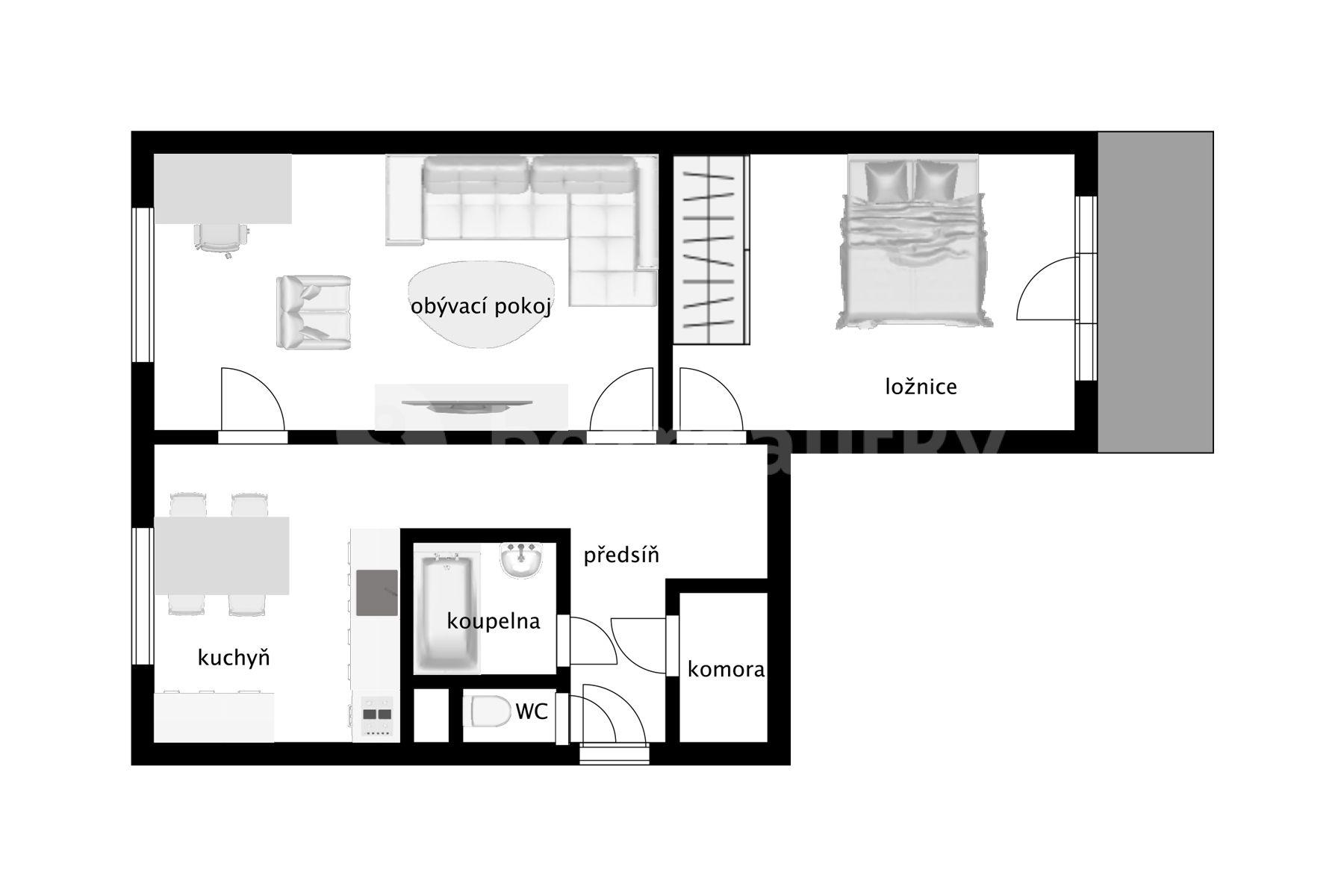 Prodej bytu 2+1 64 m², Jana Morávka, Jílové u Prahy, Středočeský kraj