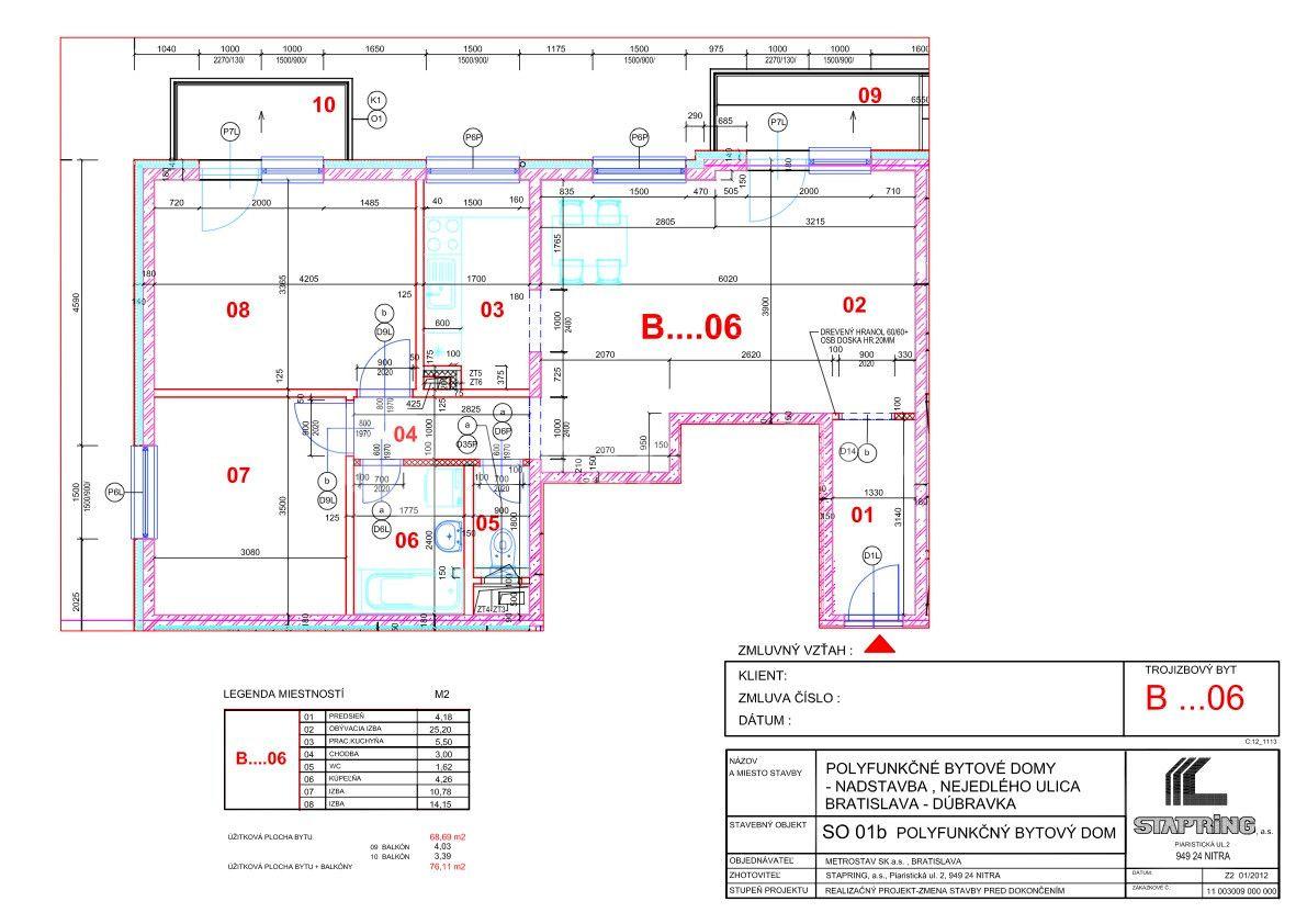 Prodej bytu 3+1 69 m², Nejedlého, Dúbravka, Bratislavský kraj