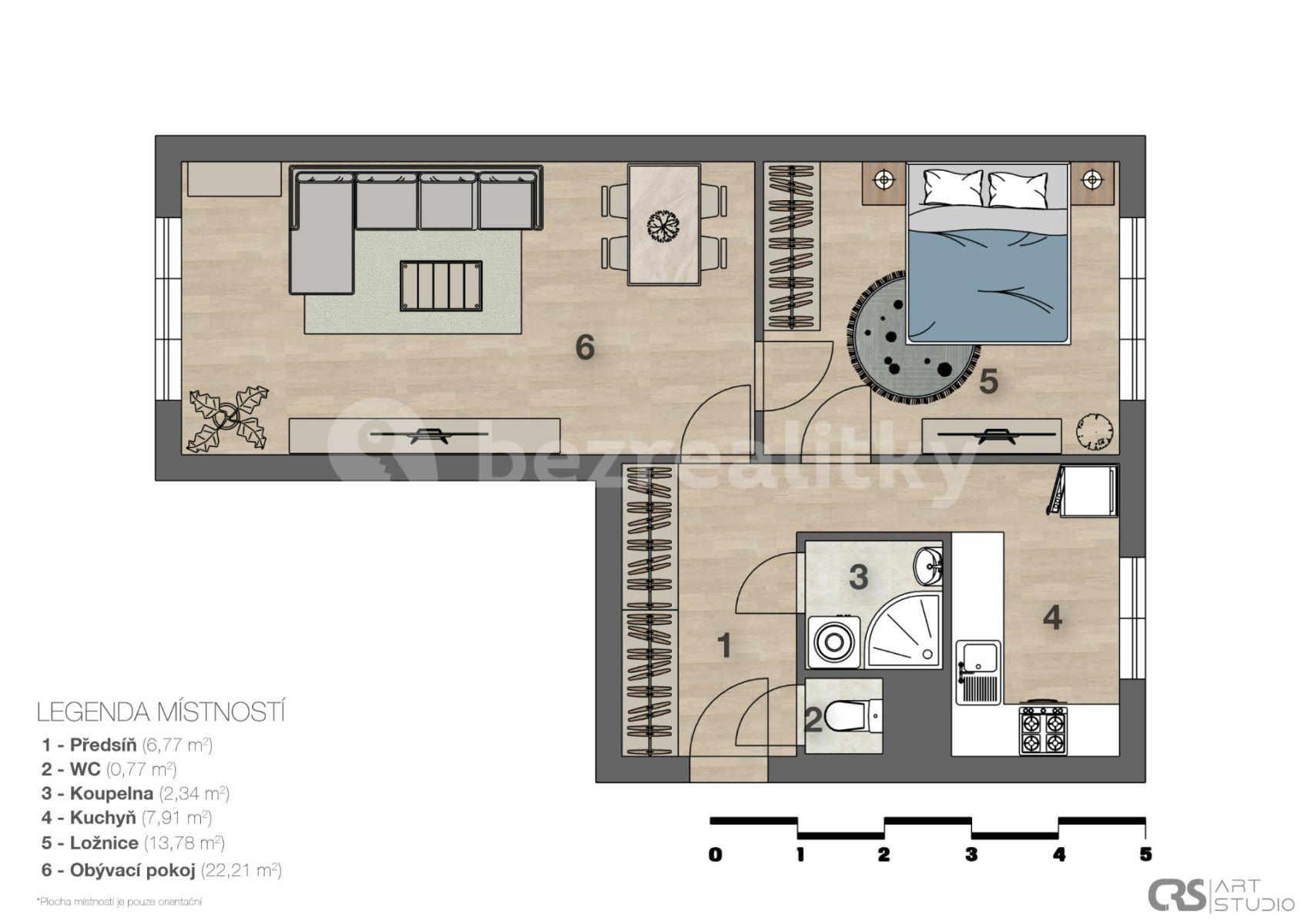 Pronájem bytu 2+1 55 m², Nad Vodovodem, Praha, Praha