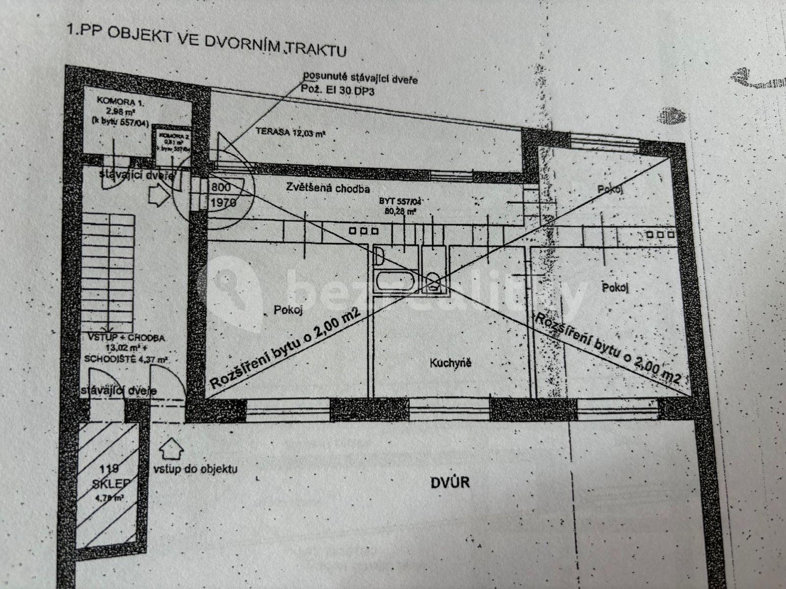 Pronájem bytu 3+1 84 m², Pod Kotlaskou, Praha, Praha