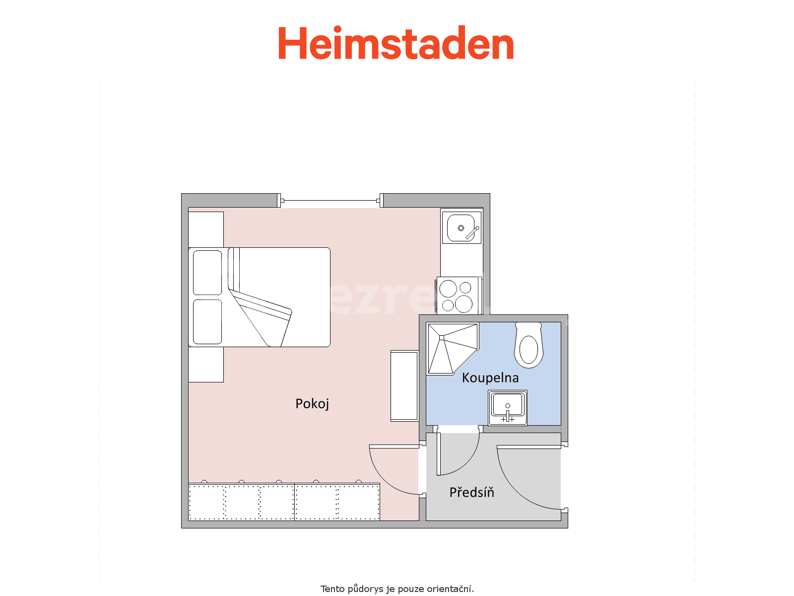 Pronájem bytu 1+kk 22 m², Československé armády, Havířov, Moravskoslezský kraj